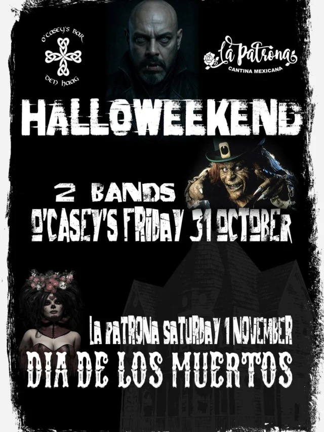 #halloween and #díadelosmuertos @ocaseys and @lapatronacantinamexicana this weekend 🤟🥳 free entrance and live music and #mariachi #livemusic #irishpub #denhaag